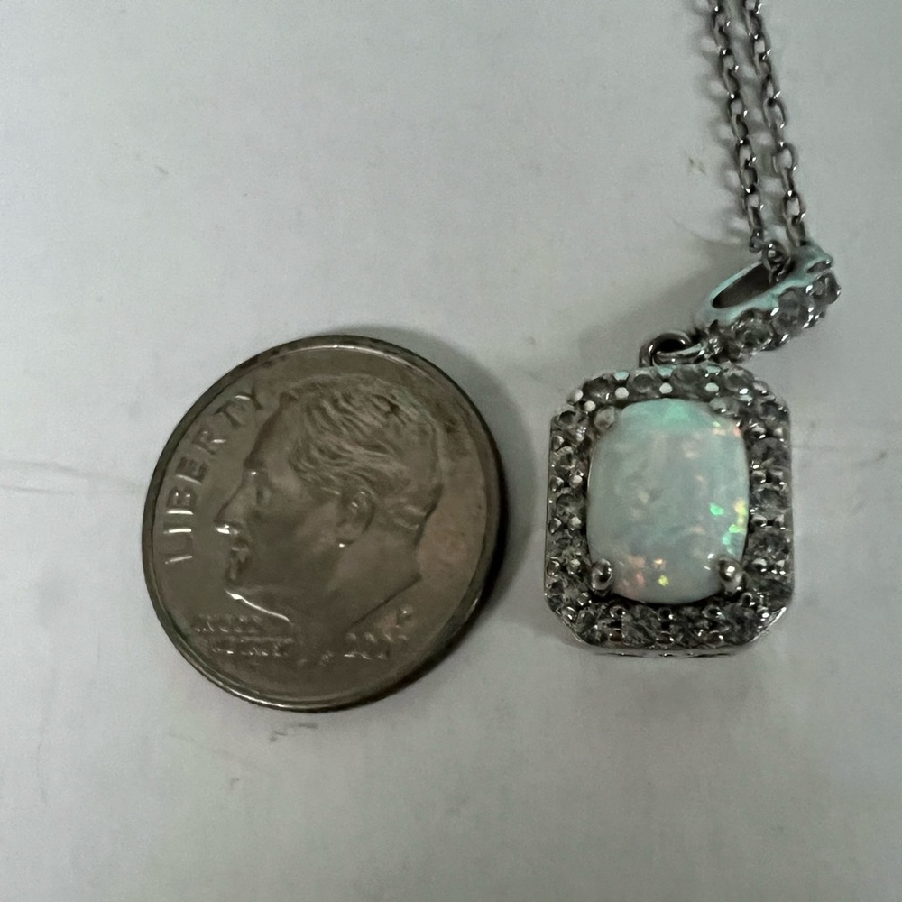 🔴DEAL OF THE WEEK🔴Stunning Sterling Silver Opal Pendent Necklace 🔴 - Picture 10 of 10